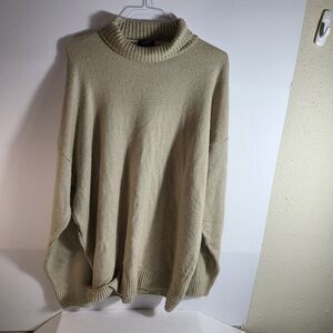 Oversize BoohooMan Funnel Neck Large Tan Sweater/Jumper